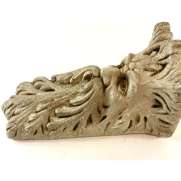 Vtg Green Man Forest Wizard Sculpture Wall Art Accents Unltd Renaissance Boho - Picture 2 of 10